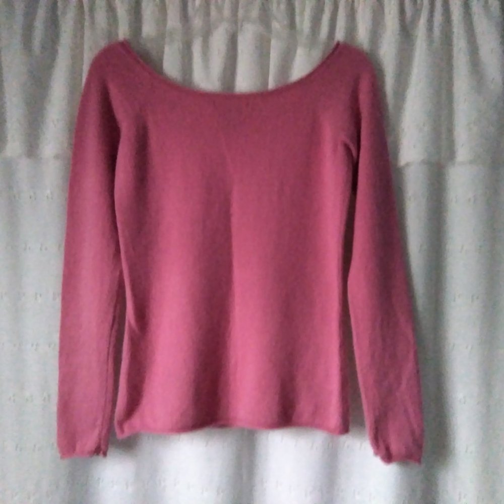 Willi Smith 100% Cashmere Sweater Pink Barbiecore Size M